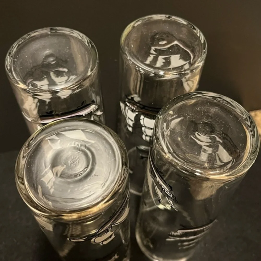 Vintage Libbey Nautical Tall Ship Design Hi Ball Glasses Set of 4